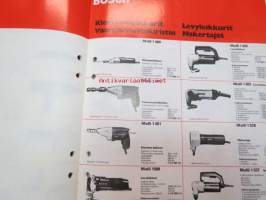 Bosch sähkötyökaluja teollisuudelle maataloudelle ja korjaamoille 1974/75 -myyntiesite