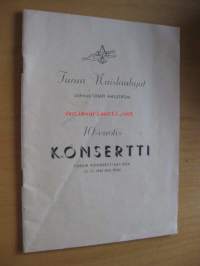 Turun Naislaulajat 10-konsertti 13.11.1954 klo 19,00 -  ohjelma esite