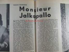 Viikko Sanomat 1957 nr 28, sis. mm. seur. artikkelit / kuvat / mainokset; Kansikuvitus Marjatta Rikala Olavinlinnassa, Säynätsalossa vihittiin professori