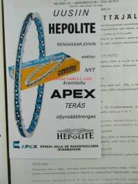 Apex teho- ja vakio rengassarjat mäntäsarjoille