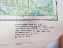 Segesa - Segesa? 1:200 000 -venäläinen kartta v. 1993
