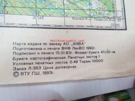 Kalevala - Kalevala 1:200 000 -venäläinen kartta v. 1993