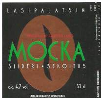 Laspalatsin  Mocka Siideri- siiderietiketti viinaetiketti