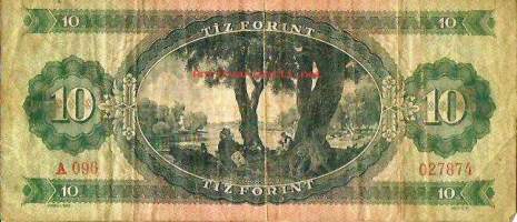 Unkari  10 Forint 1969  seteli