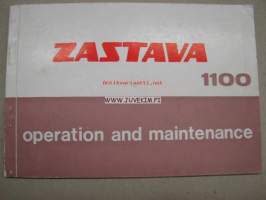 Zastava 1100 operation and maintenance -käyttöohjekirja