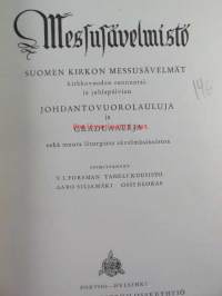 Messusävelmistö - Suomen kirkon messusävelmät, kirkkovuoden sunnutai- ja juhlapäivien johdantovuorolauluja ja graduaaleja sekä muuta liturgista sävelmäaineistoa.
