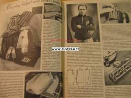 Kotiliesi 1936 nr 22 kansi Martta Wendelin. Aiheita mm lapsille vuoden 1936 joululahjavinkkejä. Artikkeli nahkaplastiikan tekemisestä. Kultatähkä -toiminta ja