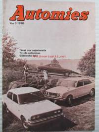 Automies 1970 nr 5 - Korpivaara Oy Toyota, Citroën, Suzuki - asiakaslehti, Toyota Corona 1500 Mark I, Mark II, mark II de luxe, Mark II  Hardtop