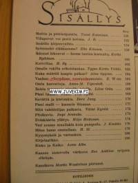 Kotiliesi 1938 nr 5 maaliskuu  kansi Martta Wendelin (kansikuvassa kudotaan mattoa) Hieno, värillinen Kieku ja Kaiku -sarjakuva. Aurora Karamzine.