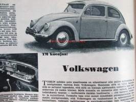 Tekniikan Maailma 1957 nr 13 (ylimäääinen nr),  Sähköpartakone ilman verkkovirtaa 1.500 markkaa, TV-antennit, Koeajossa Volkswagen