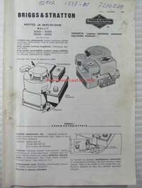 Briggs &amp; Stratton mallit 92500-92598 / 9290-92998 Käyttö- ja huolto-ohje