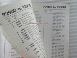 Briggs &amp; Stratton Illustrated Parts List model series 92900 to 92999 Type numbers 0010 to 0061 / 0110 to 0447 / 0510 to 1053 - Varaosaluettelo