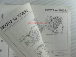 Briggs &amp; Stratton Illustrated Parts List model series 130202 to 130293 Type numbers 0010 to 0071 / 0110 0311 - Varaosaluettelo