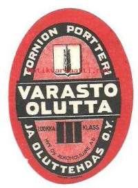 Varasto Olutta III -  olutetiketti