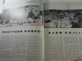 Me kaikki A. Ahlström Osakeyhtiön henkilökuntalehti 1960 nr 2, Kauttuan kasvot ajan peilissä, Kauttua rakentaa, miten pakkaus syntyy, Pihlava pystyy