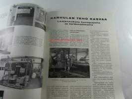 Me kaikki A. Ahlström Osakeyhtiön henkilökuntalehti 1960 nr 5, A-studio - messuille valmistautuminen, kamera messuvieraana, Karhulan teho kasvaa