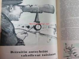 Tekniikan maailma 1958 nr 6, sis. mm. seur. artikkelit / kuvat / mainokset; Nyt aloitamme kaitafilmauksen, Koeajossa Miele K 52, Koekuvauksessa Baldessa,