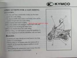 Kymco Driver&#039;s Manual Movie XL 125 / 150 - Käyttöohjekirja