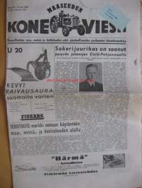 Maaseudun Koneviesti 1955 / 19.  sis. mm. Sokerijuurikas on saanutpysyvän jalansijan Etelä-Pohjanmaalla.Moottoripyöriä,Horex &quot;Regina&quot;.Nummi - mekaaninen