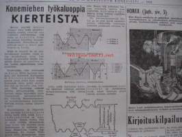 Maaseudun Koneviesti 1955 / 19.  sis. mm. Sokerijuurikas on saanutpysyvän jalansijan Etelä-Pohjanmaalla.Moottoripyöriä,Horex &quot;Regina&quot;.Nummi - mekaaninen