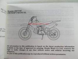 Honda CRF70F - Omistajan käsikirja