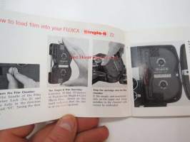 Fujica instant load Single-8 Reflex Zoom Movie Camera Z2 Owner´s manual -käyttöohjekirja englanniksi