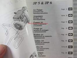Grundfos JP 5 &amp; JP 6  Itseimevät pumput - Asennus- ja käyttöohjeet