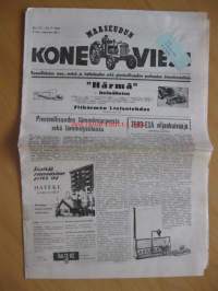 Maaseudun Koneviesti 1955 / 13 . 12.7 .1955 sis mm,Teho-Esaviljankuivaaja.Hevosvetoisen haran asentaminen Valmet-traktorin akselivälille.Valitse oikea