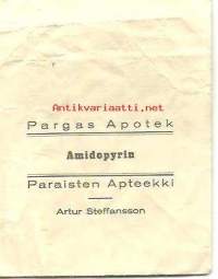 Paraisten  Apteekki, Parainen - apteekkipussi Amiidopyrin