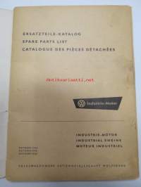 Volkswagen Industrie-Motor Typ 126, 126A Spare parts list Industrial engine / Ersatzteile-Katalog / Catalogue des pieces detachees Moteur industriel