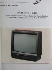 Sharp kuluttajaelektroniikkamyynnin infomappi 1988-89, sis. myyntiesitteitä televisiosta mikroaaltouuneihin, hyvätasoisia valokuvia tuoteista katso sisältö kuvista