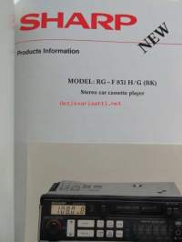 Sharp kuluttajaelektroniikkamyynnin infomappi 1988-89, sis. myyntiesitteitä televisiosta mikroaaltouuneihin, hyvätasoisia valokuvia tuoteista katso sisältö kuvista