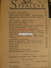 Kotiliesi 1936 nr 22 kansi Martta Wendelin. Aiheita mm lapsille vuoden 1936 joululahjavinkkejä. Artikkeli nahkaplastiikan tekemisestä. Kultatähkä -toiminta ja