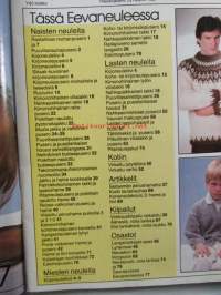 Eeva neule 1983 nr 6, katso sisältö kuvista tarkemmin.