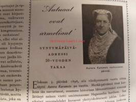 Kotiliesi 1948 nr 15-16 (kansikuva Martta Wendelin), Suomalaisia emäntiä: Ilmi Patajoki Jämsästä, puvun allekin kaunista, päiväkoti äidin apu