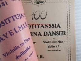100 Muotitanssia vihko IVa - Viululle tai Mandoliinille, helposti sovittanut - Modernadancer för Violin eller Mandolin solo, lätt arrangerade av