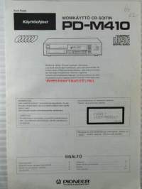 Pioneer PD-M410 Monikäyttö CD-soitin - Käyttöohjeet