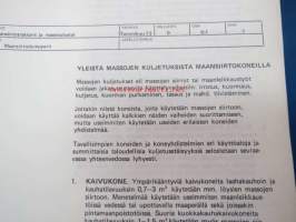 Volvo BM Maansiirtodumpperit ja maastoalustat tuotetietokansio konemyyjille 1973, sisältää tietoa malleista, mottoreista, voimansiirrosta, varusteista,
