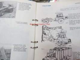 Volvo BM Maansiirtodumpperit ja maastoalustat tuotetietokansio konemyyjille 1973, sisältää tietoa malleista, mottoreista, voimansiirrosta, varusteista,