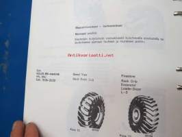 Volvo BM Maansiirtodumpperit ja maastoalustat tuotetietokansio konemyyjille 1973, sisältää tietoa malleista, mottoreista, voimansiirrosta, varusteista,