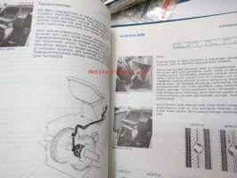Volvo BM Maansiirtodumpperit ja maastoalustat tuotetietokansio konemyyjille 1973, sisältää tietoa malleista, mottoreista, voimansiirrosta, varusteista,