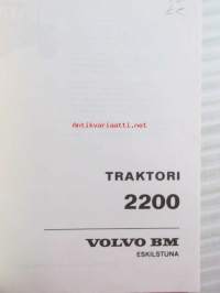 Volvo BM Traktori 2200 - käyttöohjekirja