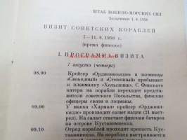 Neuvostoliittolainen laivastovierailu Helsingissä 1958 / Visit Sovetskih Korablei v gorode Helsinki v 1958 gody -ohjelma