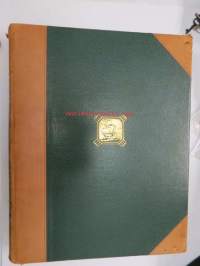 Mainostaja 1938 sidottu vuosikerta, numeroitu 47 / 200, Mainostoimisto Erva-Latval Oy:n asiakaslehti, sisällysluettelo näkyy kuvissa kokonaisuudessaan,