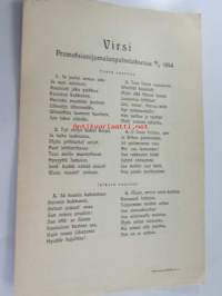 Virsi Promotsionijumalanpalveluksessa 29.5.1914 Nikolain kirkossa - Jo joutui armas aika / Psalmen vid Promotionsgudstjänsten i Nikolaikyrkan 29.5.1914 - Den