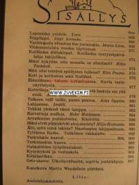 Kotiliesi 1937 nr 22 Marraskuu 1937. kansi Martta Wendelin. Kannen sisäsivulla värimainos Ipnos -makeiset