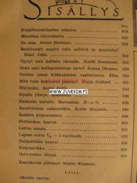 Kotiliesi 1937 nr 21 Marraskuu  1937 kansi Martta Wendelin, kun kuolema käy kodissa, nuorten parien koteja, sairaanhoitaja Kyllikki Pohjala käy Amerikan