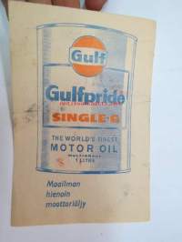 Gulf H. Helenius, Nummela, 24.8.1966 -huoltoasemakuitti
