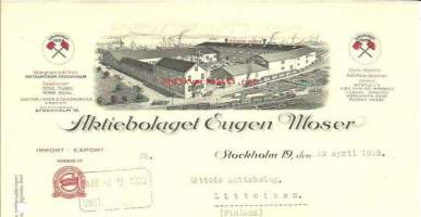 Eugen Moser Ab Stockholm 1925   - firmalomake