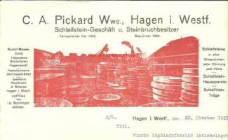 C.A. Pickard Wwe, Hagen i Westf  1923  - firmalomake   2 kpl